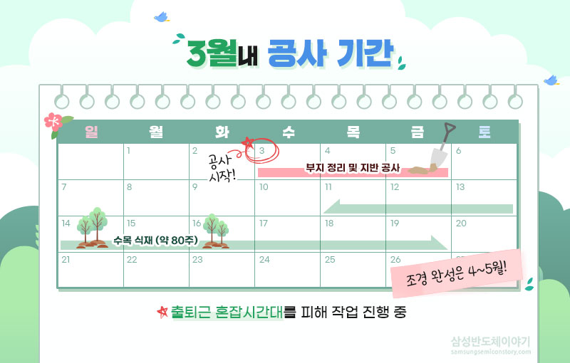 삼성전자 화성캠퍼스 H3 지역 - 공사기간