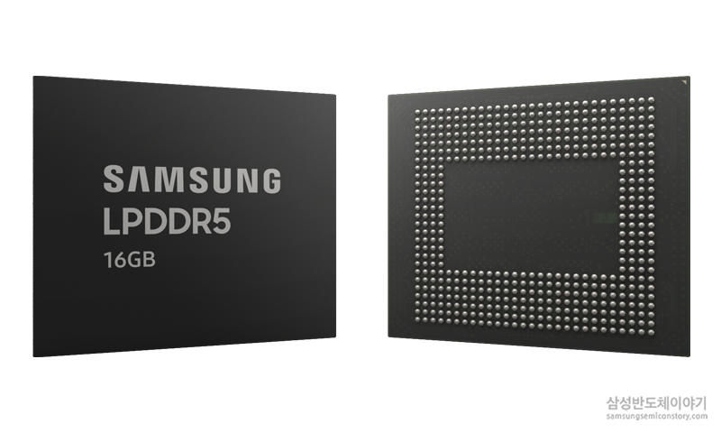 ▲16GB LPDDR5 모바일 D램