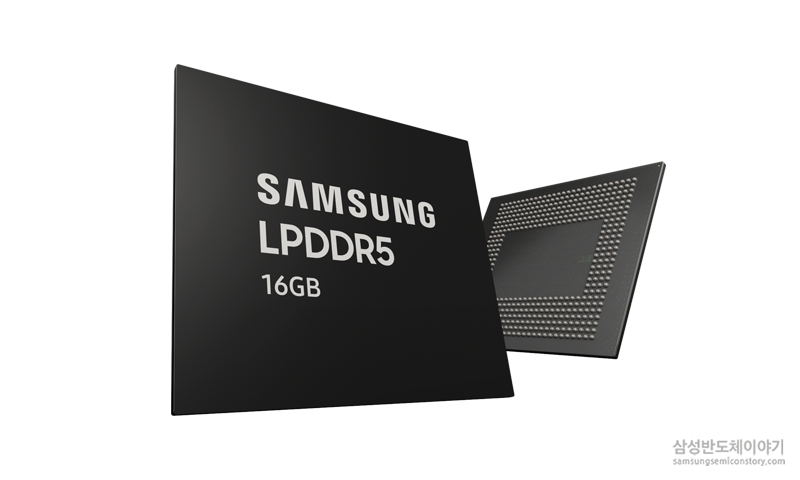 ▲16GB LPDDR5 모바일 D램