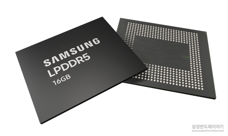 ▲16GB LPDDR5 모바일 D램