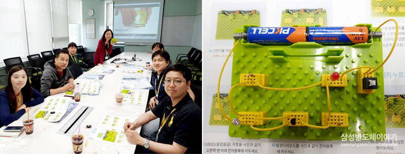 ▲출강에 앞서 키트 실습 준비에 나선 삼성전자 DS부문 Foundry ME팀