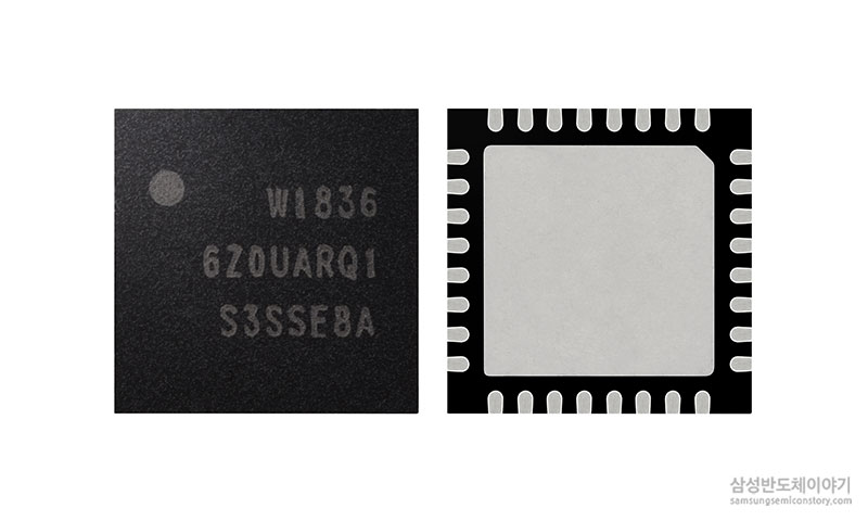 ▲최신 고속 충전 규격 'USB-PD 3.0'을 지원하는 전력전달제어 반도체 'SE8A'