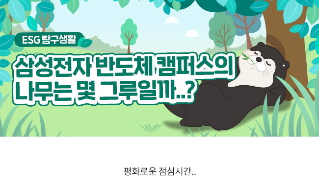 삼성전자 반도체 캠퍼스의 나무는 몇 그루일까