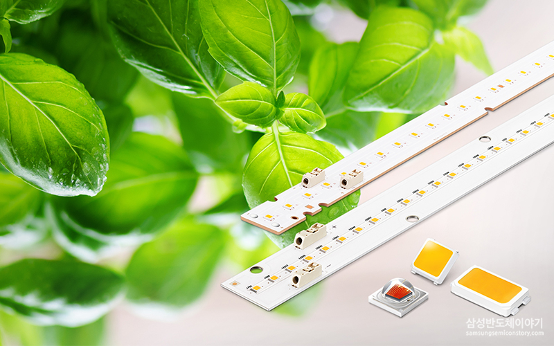 ▲ 삼성전자가 출시한 '식물생장용 LED 패키지 및 모듈' 제품