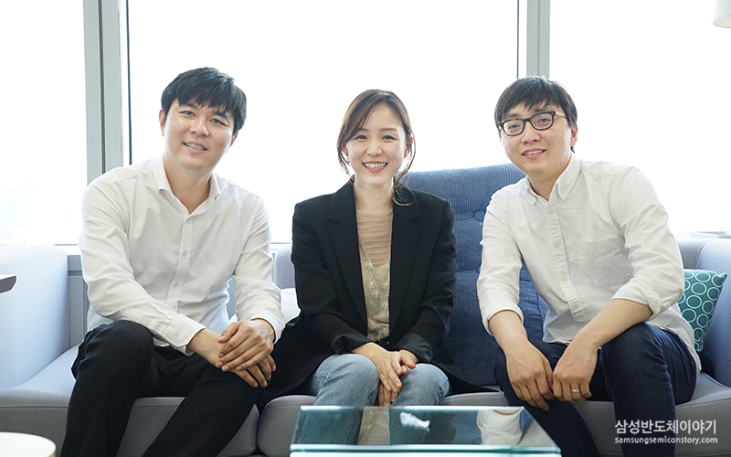 ▲(순서대로) 기흥/화성/평택단지 정종민 님, 생산기술연구소 문지원 님, 생산기술연구소 이상욱 님