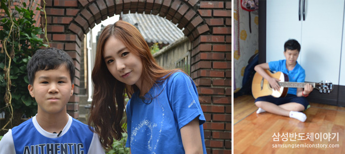 임직원 봉사자와 민서