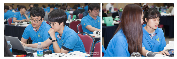 열심히 작업중인 제2회 'loT 이노베이션 챌린지'캠프 참가자들