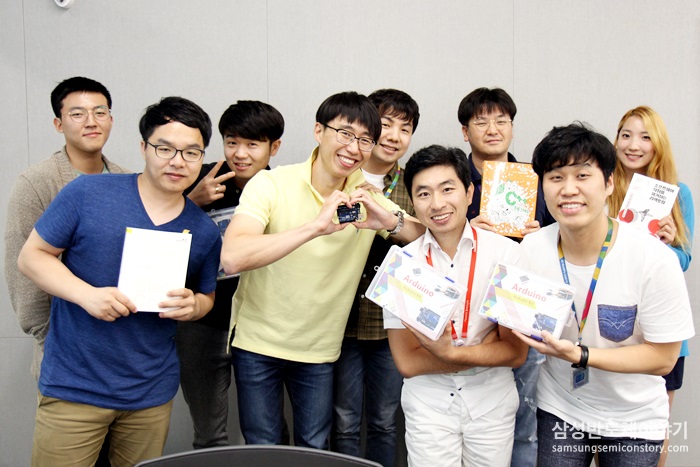 ▲ 왼쪽부터 SSA 동호회 박준우 사원, 이광헌 선임, 김세하 사원, 김동현 책임, 이태호 선임, 김종복 사원, 곽경열 선임, 이호섭 선임, 신해지 사원