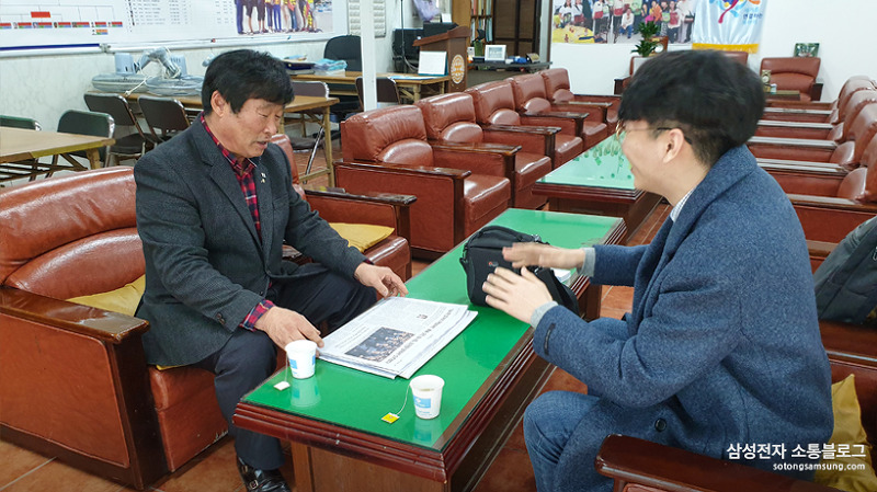 인터뷰중인 병점2동 방위협의회 위원장 오문섭 위원