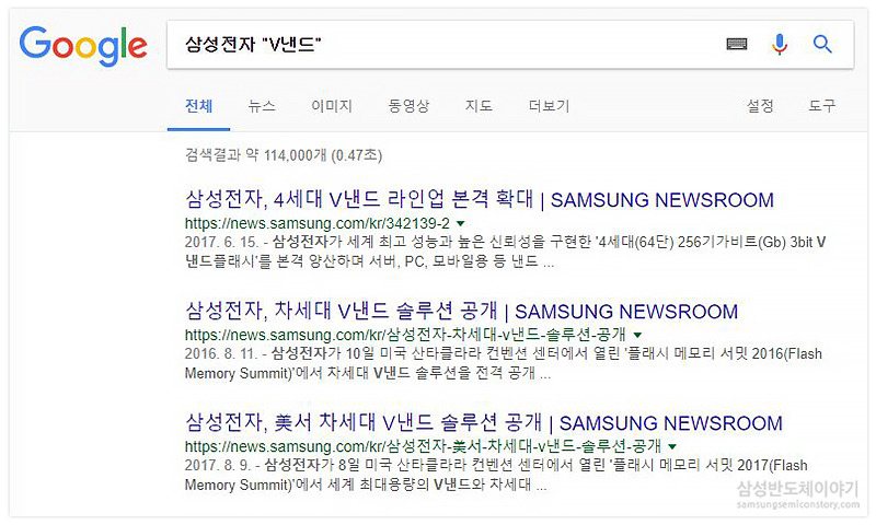 특정단어를 포함해 검색하려면, [검색어 “특정단어”]