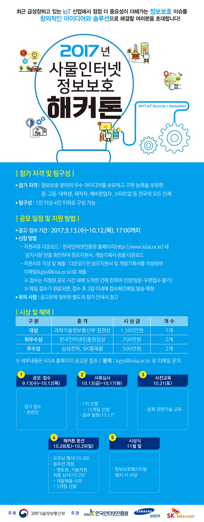 2017년 사물인터넷 정보보호 해커톤 대회 개최 - 행사 알림포스터