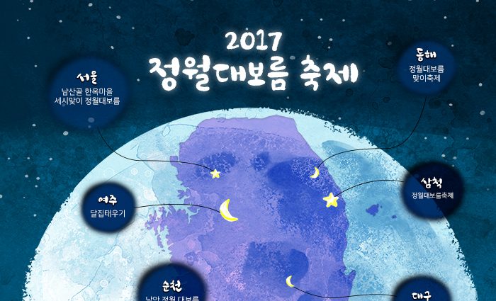 달맞이 가자, 전국 정월대보름 축제 지도