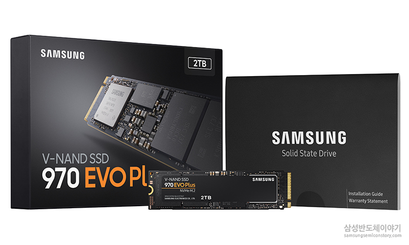 ▲ 삼성전자 NVMe SSD '970 EVO Plus'
