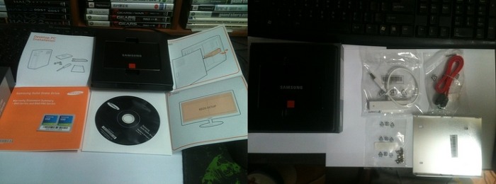 ▲ 삼성 SSD 840의 구성품들