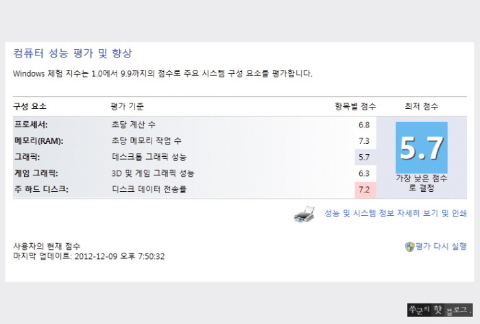 840 설치후 체험점수