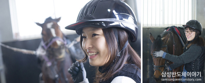 정감어린 눈빛이 꼭 닮은 세 사원