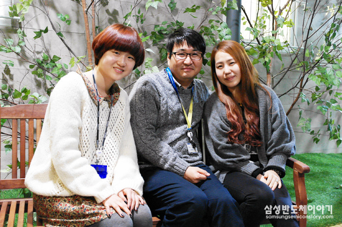 ▲ 왼쪽부터 박성아 사원, 박찬우 과장, 김하나 사원