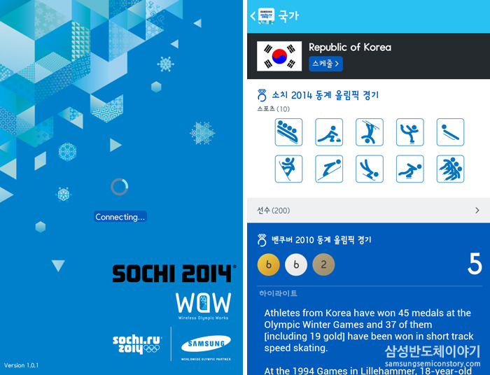 소치 2014 와우 앱