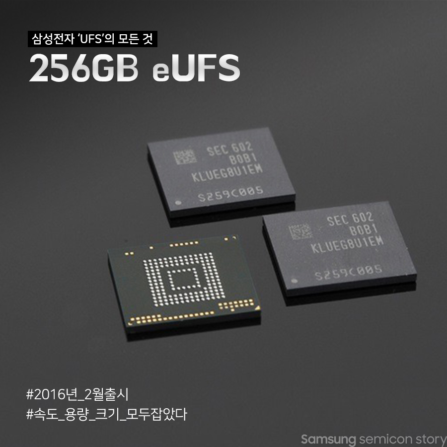 ▲2016년 2월 양산한 ‘256GB eUFS’