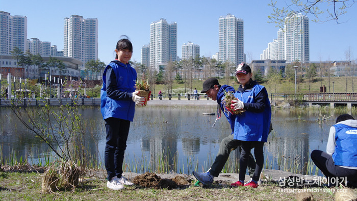 임직원 및 지역주민 150여명이 한마음으로! 화성시 노작공원에서 창포심기 실시