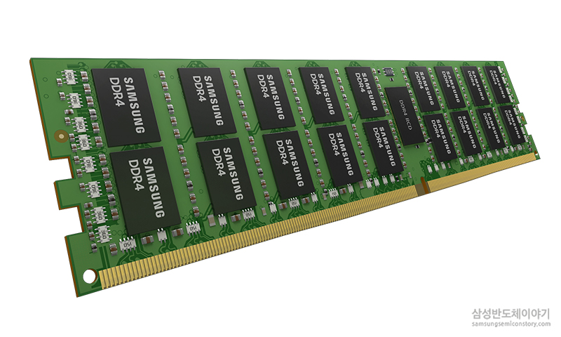 ▲삼성전자의 차세대 데이터센터용 '256GB 3DS DDR4 RDIMM'